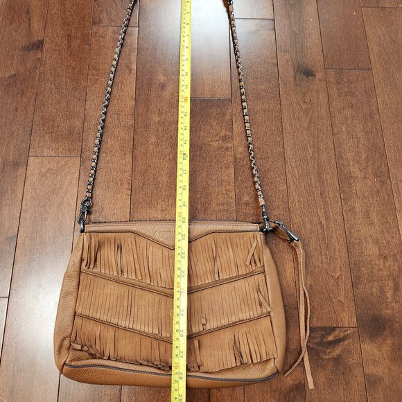 Aimee Kestenberg Kaiden brown leather crossbody shoulder bag in suede fringe - Picture 16 of 16